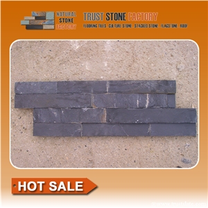 Black Slate Wall Cladding/Thin Stone Veneer/Feature Wall/Garden Waterfall/Ledge Stone Black Slate Wall Cladding/Thin Stone Veneer/Feature Wall/Garden Waterfall/Ledge Stone