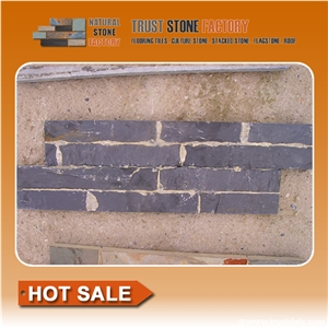Black Slate Wall Stone Veneer, Ledge Stone, Corner Stone, Culture Stone