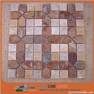Brown Quartzite Mosaic Tiles, China Interior Stone, Beige Hexagonal Mosaic Pattern,Floor&Wall Mosaic,Bathroom&Kitchen&Hotel Mosaic, Swimming Pool Mosaic, Elevator Mosaic Brown Quartzite Mosaic Tiles, China Interior Stone, Beige Hexagonal Mosaic Pattern,Floor&Wall Mosaic,Bathroom&Kitchen&Hotel Mosaic, Swimming Pool Mosaic, Elevator Mosaic