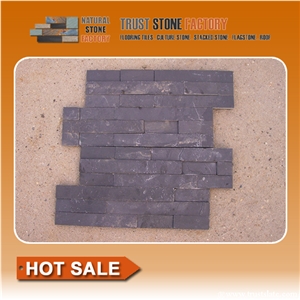 Cheap China Black Slate Cultured Stone for Wall Cladding Decor, Ledge/Loose Stone Feature Wall, Natural Building Stone Wall Decoration, Thin Stone Veneer