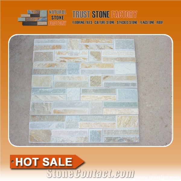 Cheap Quartzite Stone Strips,Grey Quartzite Stacked Stone Ledgestone,Green Cultural Stone Facade