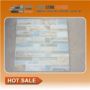 Cheap Quartzite Stone Strips,Grey Quartzite Stacked Stone Ledgestone,Green Cultural Stone Facade
