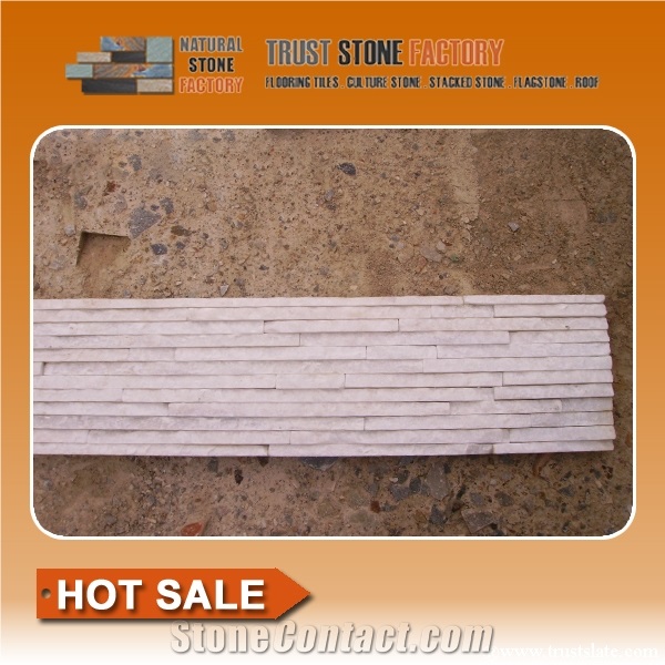 China Cheap Pure White Quartzite Culture Stone for Wall Cladding Decor, Ledge/Loose/Corner Stone Filedstone Feature Wall, Natural Building Stone Exterior Decoration