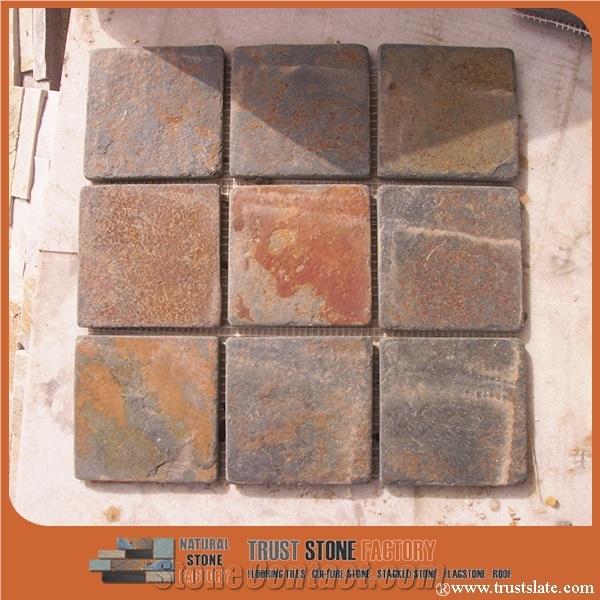 China Copper Quartzite Mosaic Tiles,Brown Natured Stone Mosaic,Floor&Wall Mosaic,Bathroom&Kitchen&Hotel Mosaic, Swimming Pool Mosaic, Elevator Mosaic,Mosaic Pattern