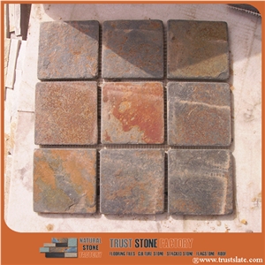 China Copper Quartzite Mosaic Tiles,Brown Natured Stone Mosaic,Floor&Wall Mosaic,Bathroom&Kitchen&Hotel Mosaic, Swimming Pool Mosaic, Elevator Mosaic,Mosaic Pattern