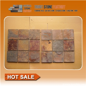 China Copper Quartzite Mosaic Tiles,Brown Natured Stone Mosaic,Floor&Wall Mosaic,Bathroom&Kitchen&Hotel Mosaic, Swimming Pool Mosaic, Elevator Mosaic,Mosaic Pattern