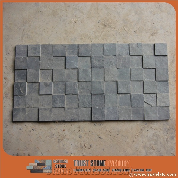 China Grey Quartzite Mosaic Tiles,Square Stone Mosaic,Natural Stone Mosaic,Stone Mosaic Patterns,Wall Mosaic,Floor Mosaic,Interior Decoration,Mosaic Tile for Bathroom&Kitchen&Hotel Decoration