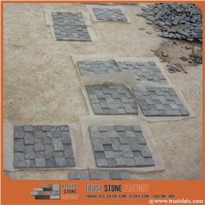 China Grey Quartzite Mosaic Tiles,Square Stone Mosaic,Natural Stone Mosaic,Stone Mosaic Patterns,Wall Mosaic,Floor Mosaic,Interior Decoration,Mosaic Tile for Bathroom&Kitchen&Hotel Decoration