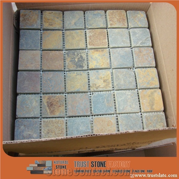 Copper Brown Rusty Quartzite Mosaic,Wall Mosaic,Floor Mosaic,Natural Quartzite Stone Mosaic,Quartzite Mosaic Pattern, Interior Stone Mosaic Tiles,Bathroom&Kitchen&Hotel Decoration