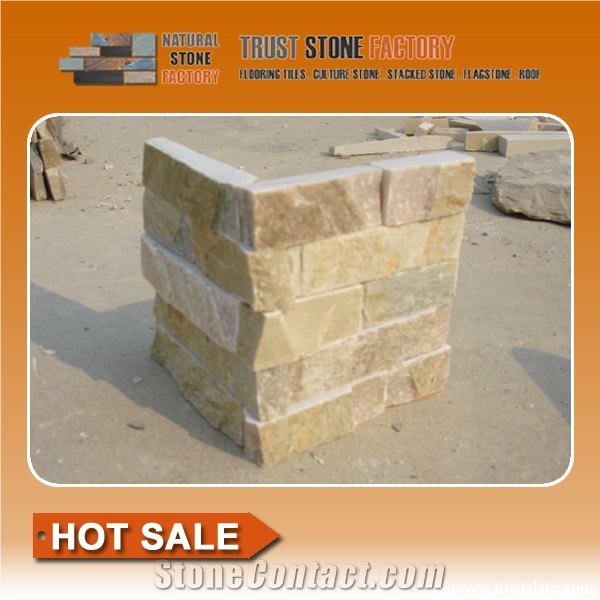 Corner Stone,Cultural Stone Facade,Beige Grey Quartzite Ledge Stone,Wall Covering,Stacked Stone,Fireplace Decorative,On Sale China