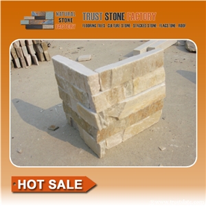 Corner Stone,Cultural Stone Facade,Beige Grey Quartzite Ledge Stone,Wall Covering,Stacked Stone,Fireplace Decorative,On Sale China