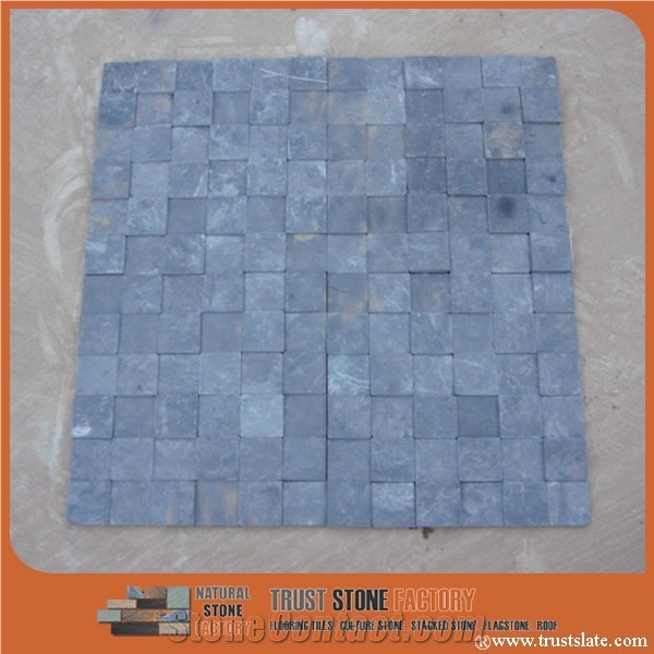 Gray Quartzite Mosaic Tile, Wave Grey Mosaic Tile, Polished Surface, Garden & Balcony Marble Mosaic, Kitchen Mosaic, Elevator Mosaic,Wall Mosiac,Swimming Pool Mosaic