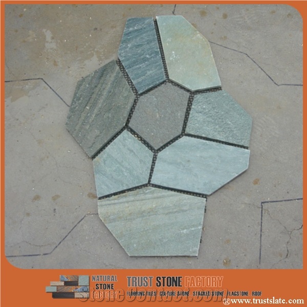 Grey Quartzite Flagstone, Random Crazy Flagstone, Grey Quartzite Crazy Paving, Blue Quartzite Flagstone Paving