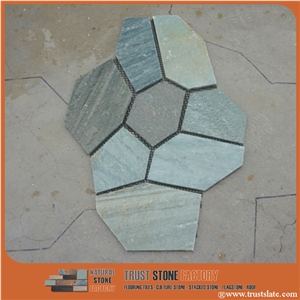 Grey Quartzite Flagstone, Random Crazy Flagstone, Grey Quartzite Crazy Paving, Blue Quartzite Flagstone Paving
