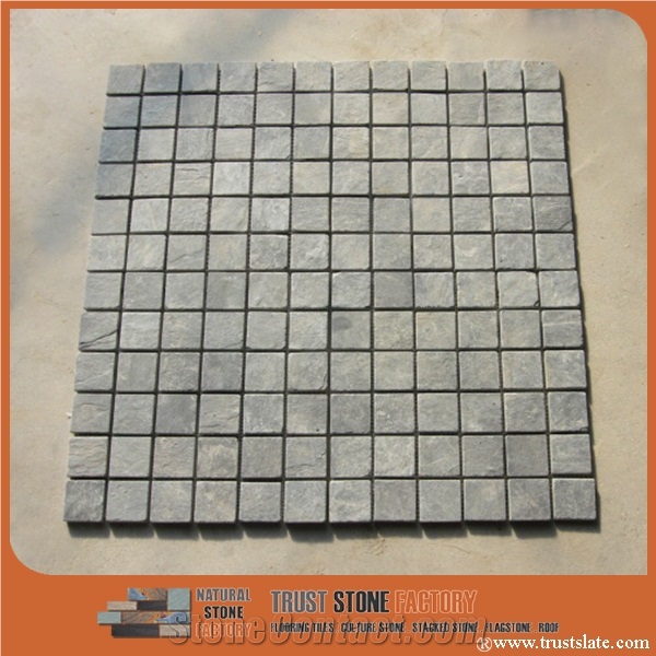 Grey Quartzite Mosaic,Polished Surface, Garden & Balcony Mosaic, Kitchen Mosaic, Elevator Mosaic,Wall Mosiac,Swimming Pool Mosaic,Cultured Stone