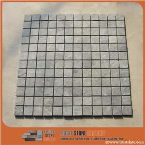 Grey Quartzite Mosaic,Polished Surface, Garden & Balcony Mosaic, Kitchen Mosaic, Elevator Mosaic,Wall Mosiac,Swimming Pool Mosaic,Cultured Stone
