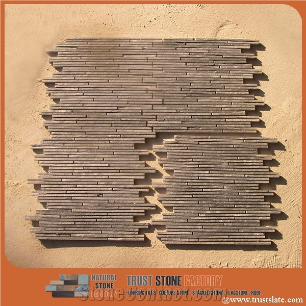 Grey Quartzite Mosaic Tile, Wave Grey Mosaic Tile, Wall Mosiac, Garden & Balcony Mosaic, Kitchen Mosaic, Elevator Mosaic,Wall Mosiac,Swimming Pool Mosaic