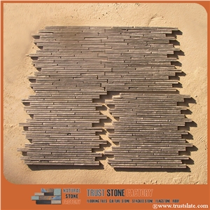 Grey Quartzite Mosaic Tile, Wave Grey Mosaic Tile, Wall Mosiac, Garden & Balcony Mosaic, Kitchen Mosaic, Elevator Mosaic,Wall Mosiac,Swimming Pool Mosaic