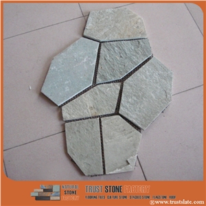 Grey Quartzite Random Flagstones, Pool Surrounding Irregular Flagstone Pavers, Garden Flagstone Patio Pavers,Quartzite Flagstone Road/Walkway Paving
