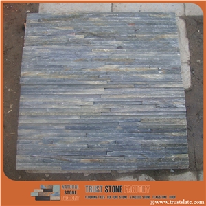 Grey Quartzite Waterfall Cultured Stone/Gray Stacked Stone/Black Stackstone/Thin Stone Veneer/Ledge Stone for Wall Cladding/Garden Waterfall/Pool Warterfall