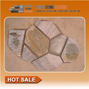 Grey Slate Meshed Flagstone,Split Face Slate Flagstone Patio,Green Flagstone Pavers,Natural Flagstone Walkway,Slate Flagstone Courtyard,Green Slate Flagstone Paving Stone,Flagstone Wall