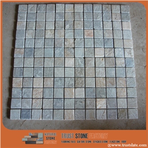 Grey Small Square Mosaic Tile,Natural Stone Mosaic,Stone Mosaic Patterns,Wall Mosaic,Floor Mosaic,Interior Decoration,Customized Mosaic Tile