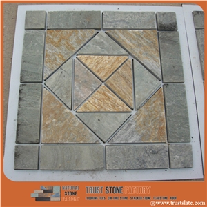 Hotel Floor Waterjet Stone Medallion,Floor Medallions,Stone Mosaic Tiles, Quartzite Mosaic Tiles, Mosaic Medallion Tiles,Square Medallions,Composited Medallions,Mosaic Medallions