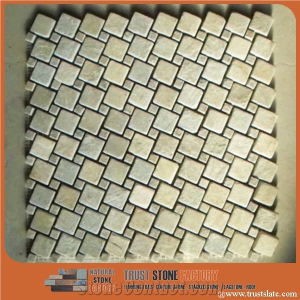 Light Grey and Beige Mosaic,Rectangle Mosaic Tile with Gray Dots,Wall Mosaic,Floor Mosaic,Square Mosaic Tiles,Garden & Balcony Mosaic,Kitchen Mosaic, Elevator Mosaic,Swimming Pool Mosaic