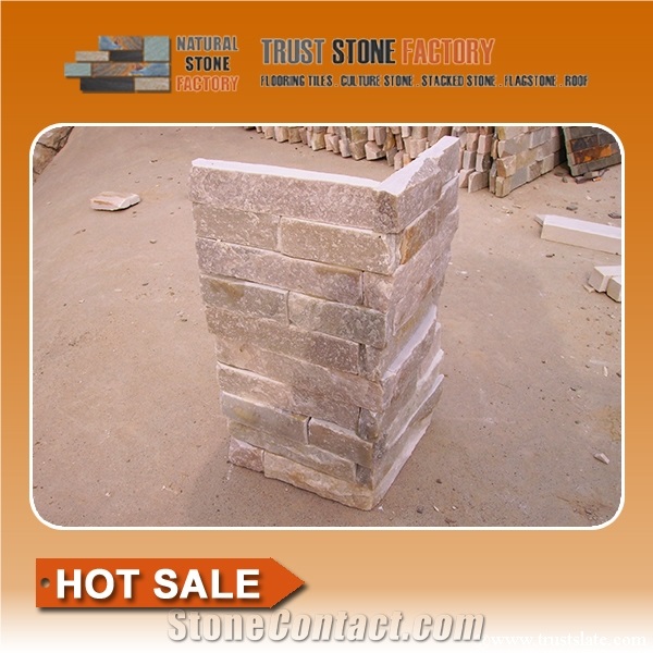 Light Grey Corner/Gray Quartzite Corner/Gray Quartzite Panel Corner/Corner/Culture Stone Corner