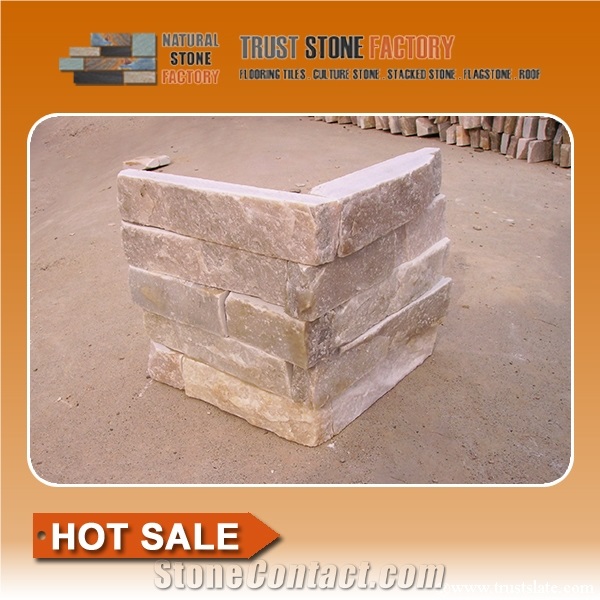 Light Grey Corner/Gray Quartzite Corner/Gray Quartzite Panel Corner/Corner/Culture Stone Corner