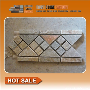 Linear Strips Mosaic, China Stone Mosaic Border for Wall & Floor,Mosaic Tile on Sales