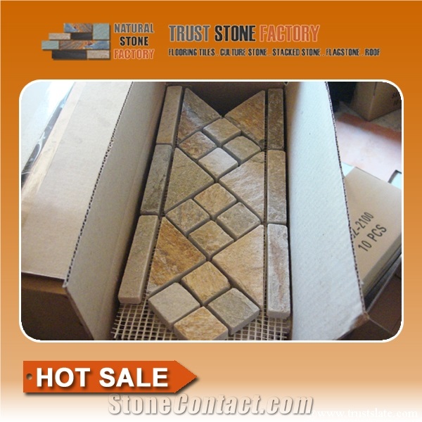Linear Strips Mosaic, China Stone Mosaic Border for Wall & Floor,Mosaic Tile on Sales
