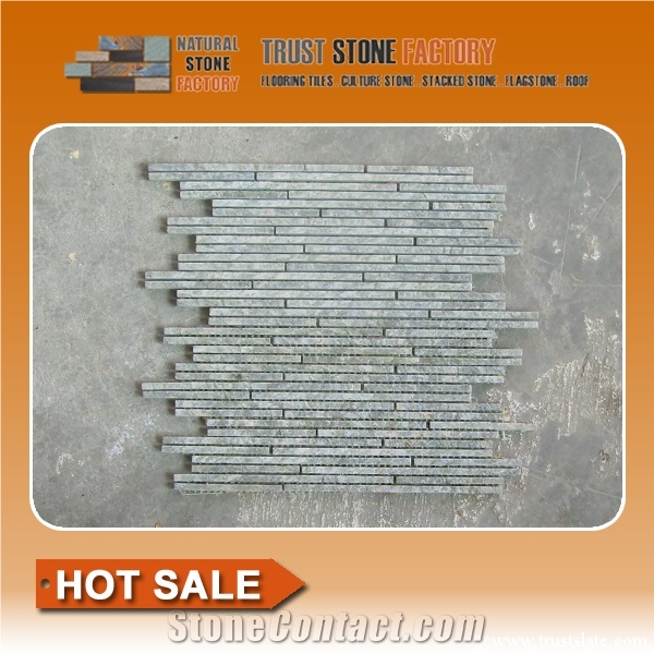 Linear Strips Mosaic/Decorative Mosaic/Stone Mosaic/Wall Mosaic/Floor Mosaic/Interior Decoration/Customized Mosaic Tile/Mosaic Tile for Bathroom&Kitchen&Hotel Decoration
