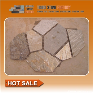 Multicolor Quartzite Irregular Flagstone, China Quartzite Random Shape Wall Cladding Pieces, Quartzite Flagstone Road/Walkway Paving Multicolor Quartzite Irregular Flagstone, China Quartzite Random Shape Wall Cladding Pieces, Quartzite Flagstone Road/Walkway Paving