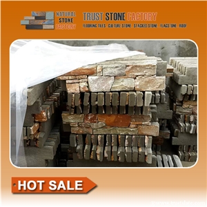 Multicolor Quartzite Panels Decor, Ledges Stone Veneer for Fireplace Wall Decoration,Cheap Quartzite Stone Strips,