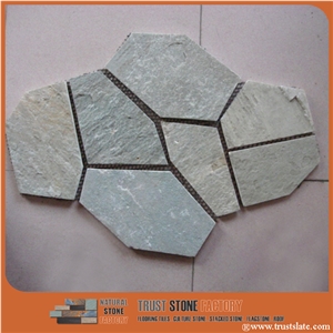 Multicolor Quartzite Random Flagstones Paver, Grey Quartzite Irregular Flagstone Patio Stone, Random Flagstone Courtyard Paving
