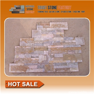 Multicolor Split Quartzite Culture Stone,Chinese Popular Cheap Rusty, Beige Cultural Split Face Slate Tile, Culture/Corner/ Ledge Stone Wall Cladding Decor, Exterior Natural Building Stone Wall Garden