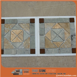 Natural Stone Mosaic Medallion,Square Medallions,Waterjet Medallion,Stone Mosaic Medallion,Decorative Tile Medallions,Decorative Wall Medallions,Floor Medallions