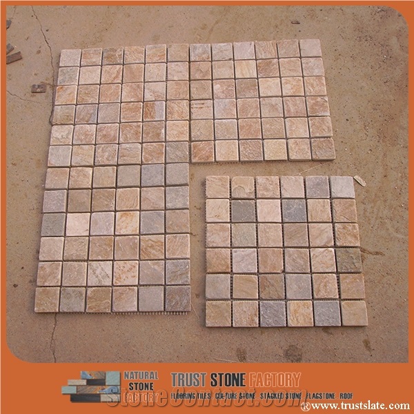 Natural Stone Mosaic, Mosaic Tiles Pattern, Wall Cladding Mesh Mounted Back Splash Border Polished Handmade Mix Mosaic for Interior Home Hotel Bathroom Pool Decoration
