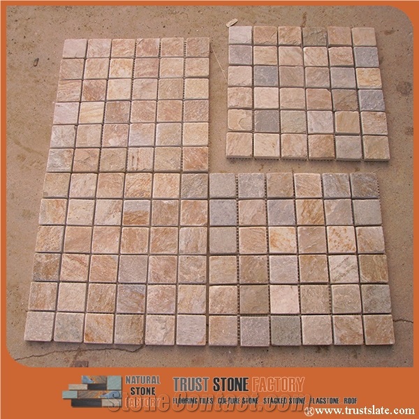 Natural Stone Mosaic, Mosaic Tiles Pattern, Wall Cladding Mesh Mounted Back Splash Border Polished Handmade Mix Mosaic for Interior Home Hotel Bathroom Pool Decoration