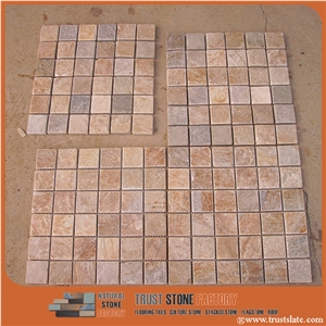 Natural Stone Mosaic, Mosaic Tiles Pattern, Wall Cladding Mesh Mounted Back Splash Border Polished Handmade Mix Mosaic for Interior Home Hotel Bathroom Pool Decoration