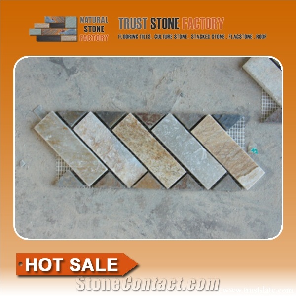 Noce Classic Mosaic Borders, Beige Mosaic Border Lines