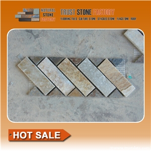 Noce Classic Mosaic Borders, Beige Mosaic Border Lines