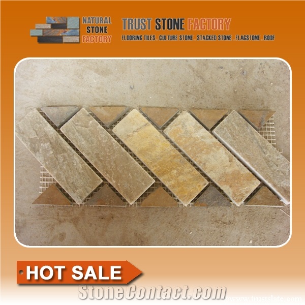 Noce Classic Mosaic Borders, Beige Mosaic Border Lines
