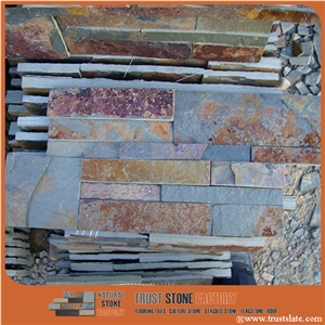 On Sale China Rusty Brown Slate Cultured Stone, Wall Cladding, Stacked Stone Veneer Clearance, Manufactured Stone Veneer On Sale China Rusty Brown Slate Cultured Stone, Wall Cladding, Stacked Stone Veneer Clearance, Manufactured Stone Veneer