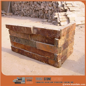 Rust Slate Loose Ledge Stone,Brown Slate Field Stone,Random Wall Cladding,Landscaping Stone Cladding,L Corner Stone,Outdoor Landscaping Stone,Slate Stone Siding,Natural Stone Cladding