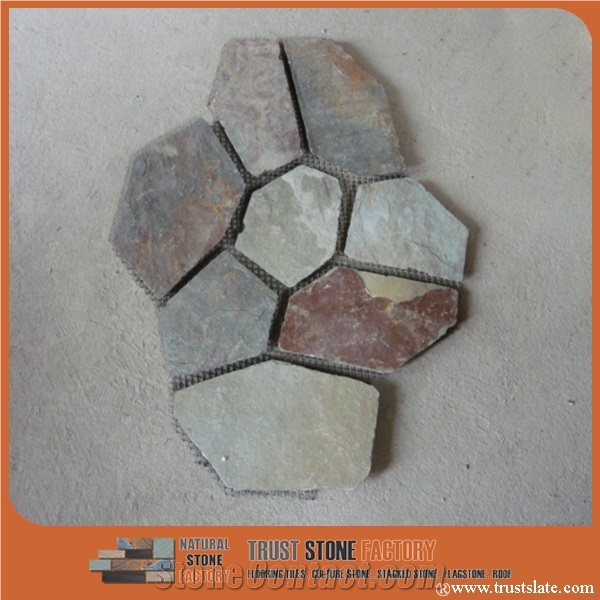 Rusty Slate Flagstone/Rust Slate Flagstone Walkway Pavers/Random Flagstones Road Paving/Flagstone Wall Tile&Floor Tile/ Irregular Flagstones for Flooring&Wall Cladding/Landscaping Stone