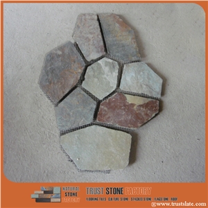 Rusty Slate Flagstone/Rust Slate Flagstone Walkway Pavers/Random Flagstones Road Paving/Flagstone Wall Tile&Floor Tile/ Irregular Flagstones for Flooring&Wall Cladding/Landscaping Stone