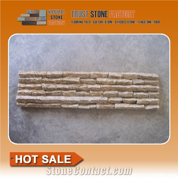 Yellow Brown Quartzite Cultured Stone