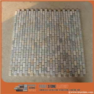 Yellow&Grey Slim Mosaic Tiles,Beige Thin Laminated Mosaic,Bathroom & Kitchen & Wall Decorative Stone Yellow&Grey Slim Mosaic Tiles,Beige Thin Laminated Mosaic,Bathroom & Kitchen & Wall Decorative Stone